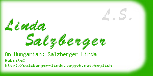 linda salzberger business card